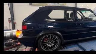 VW Golf II 2 r32 dyno MAHA 262KM 337NM Kameleon Performance