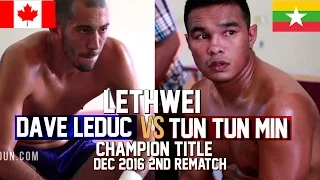 Tun Tun Min vs Dave Leduc, 2nd Rematch, Myanmar Lethwei Fight 2016, Lekkha Moun, Burmese Boxing