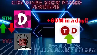 Kids Diana Show passed PewDiePie Timelapse & Jasbir Jassi on Top 50???