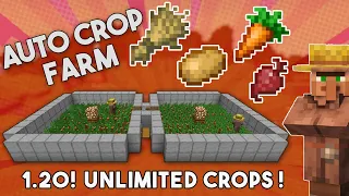 Minecraft Easy Villager Crop Farm  Auto-AFK Tutorial 1.20 - Potato Wheat Carrot Beetroot