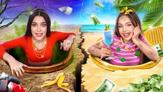 Rich Unlucky Girl vs Broke Lucky Girl! My Friend Stole My Luck