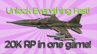 Unlock Everything Fast! How to Grind SL and RP with the F5C - War Thunder
