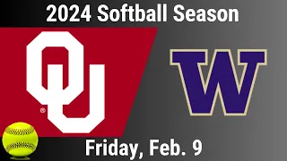 2024 Feb 09 - Softball - Oklahoma vs Washington