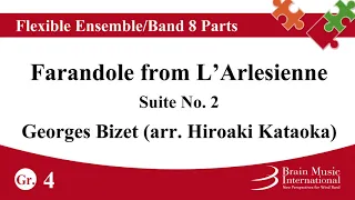 Farandole from L'Arlésienne Suite No. 2 - Flexible Band 7 Parts & Percussion by Bizet (arr. Kataoka)