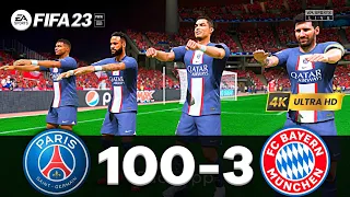 FIFA 23 - MESSI, RONALDO, MBAPPE, NEYMAR, ALL STARS | PSG 100 - 3 FC BAYERN