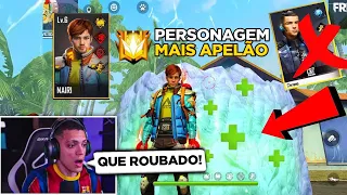 REAÇÃO DO CEROL AO TESTAR PERSONAGEM MAIS ROUBADO DO FREE FIRE!!! 😱