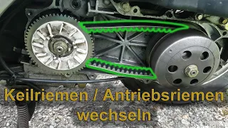 Keilriemen wechseln / Antriebsriemen wechseln - 4 Takt Chinaroller JINLUN