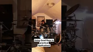 Quad Pedal Drummer using Quad Bass in Thrash #shorts #music #youtube #drummer #drums #art #viral