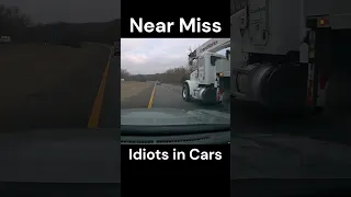 CLOSE CALL WITH TRUCK CAUGHT ON DASHCAM #shorts