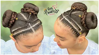 PEINADO FACIL Y BONITO PARA NIÑAS CON TRENZAS | PEINADOS PARA NIÑAS