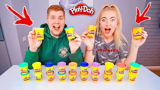 не выбирай ПЛЕЙ ДО СЛАЙМ ЧЕЛЛЕНДЖ 🤢 Лизун из случайных ингредиентов PLAY DOH Slime Challenge