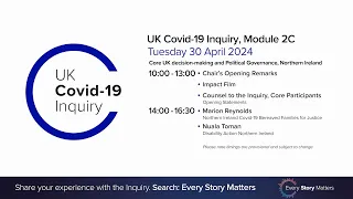 UK Covid-19 Inquiry - Module 2C Hearing PM - 30 April 2024