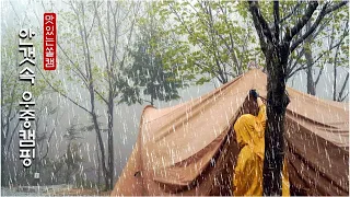 Rain in the fog ☔ Camping on a rainy day 🌧