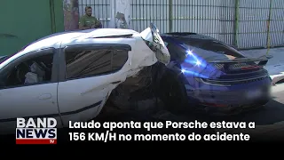 Laudo aponta que Porsche estava a 156 KM/H no momento do acidente | BandNews TV