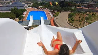 Water Slides at Adaland Aquapark in Kuşadası, Aydın, Türkiye
