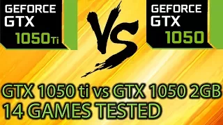 GTX 1050 ti vs GTX 1050 2GB on 14 Games - Side By Side Comparison