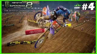 Monster Energy Supercross 2 Gameplay | Official Championship #4 | EPIC BATTLE AT THE AT&T STADIUM!