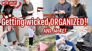 Home Organization!! Homemaking Day: Office organization, yard clean up, laundry catch up!!