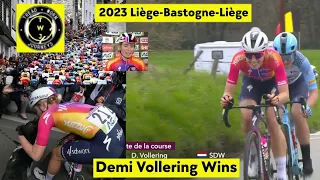 Demi Vollering Wins | 2023 Liège-Bastogne-Liège | 2-Up Sprint