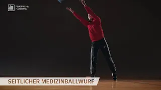 Sporttest Feuerwehr Hamburg - Seitlicher Medizinballwurf