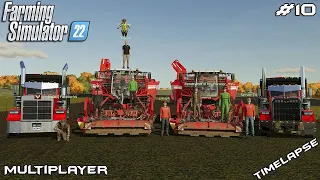 Harvesting POTATOES with 10 HARVESTERS | Elmcreek | Farming Simulator 22 Multiplayer | Episode 10