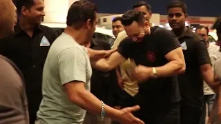 Salman Khan Teases Bodyguard Shera At Mumbai Airport