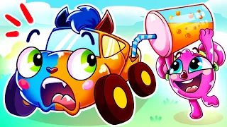 Rainbow Juice 🌈 Learn Colors with Baby Cars || Kids Songs and Stories