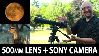 Shooting with a 500mm lens and a Sony Camera - Five Star 500mm F8 T-mount Lens