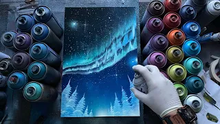 Easy way to SPRAY PAINT Aurora Borealis