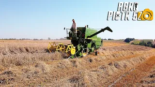 🌾Żniwa 2023🌾 Pszenica pod kosę🌾 🔥John Deere 930🔥 😱Rozwalone koło w c-360😱 ⭐GrŁój⭐ Polskie żniwa 2023