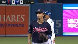 Lindor bobbles, recovers for DP in 2nd