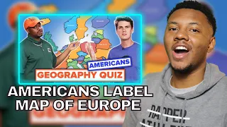 AMERICAN REACTS To Americans Try To Label A Map of Europe| Dar The Traveler