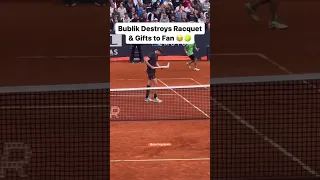 Bublik DESTROYS Racquet & GIFTS to Fan 😂🎾