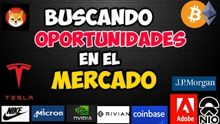 Oportunidades Para Hoy | Continuaremos Cayendo! SHIB, BTC, ETH, NIKE, GOOGL, TSLA, COIN, BABA, CRM