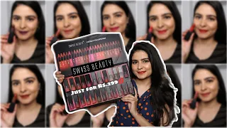 *OMG* Huda Beauty Dupe💄Swiss Beauty HD Matte Lipsticks | 24 shades SWATCHES | Kashika