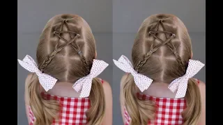Patriotic Hairstyle: Mini Star with Pigtails | Q's Hairdos