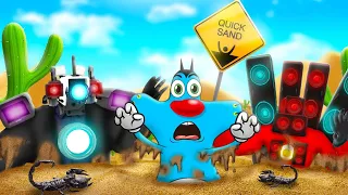 Roblox Oggy Trapped In Quicksand With His Friends !