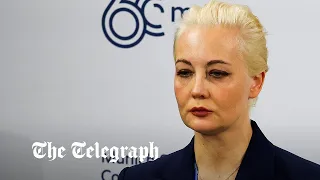 Alexei Navalny: Wife Yulia emotional in address to Munich Security conference