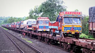 Special of KONKAN RAILWAYS | " RO-RO Train " aka TRUCK on TRAIN