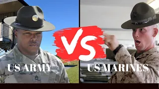 Marine Corps Drill Instructors VS Army Drill Sergeants | Army Major Reacts