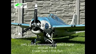 UMS 210cc Sternmotor Radial Engine 5 Zylinder in einer F4F-4 Wildcat