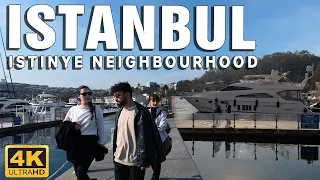 Istanbul Istinye Neighbourhood  Walking Tour | 14 November 2021 | 4K UHD 60 FPS