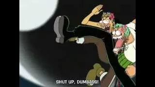 Luffy hitting Laboon!