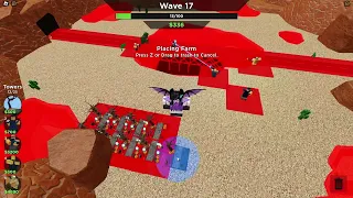 Roblox Tower Battles Dead End Valley solo attempt (lost)