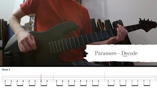 Paramore - Decode - Bass Cover & Tabs