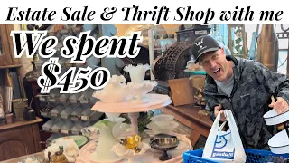 Thrift Store & Estate Sale Antique Home Decor Mega Haul - Shop with me - Reselling for profit