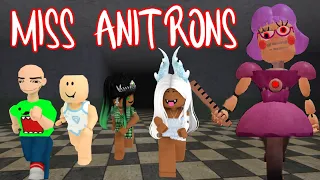 ESCAPE MISS ANITRONS DETENTION ALL PARTS /w BOBBY AND JJ | Roblox Funny Moments