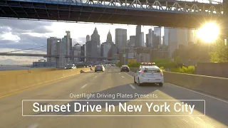 Sunset Drive In New York City - 4K