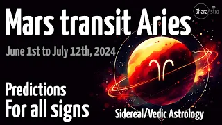 Mars transit in Aries 2024 | Vedic Astrology Predictions #astrology #aries