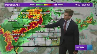 Severe storms likely in parts of Iowa overnight into Wednesday